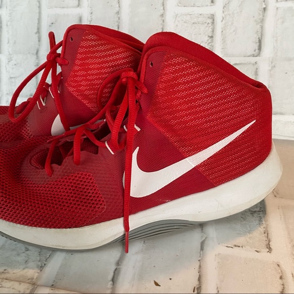Nike Air Precision Men size 13 red white sneakers - Picture 2 of 9